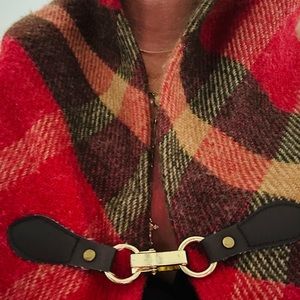 Plaid winter shawl/poncho. Dealio lol